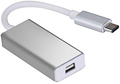 High-Tech Place Câble Adaptateur USB-C/Type-C 3.1 vers Mini 10cm, pour 12 Pouces, Chromebook Pixel 2015, Tablet PC Nokia N1 (Argent)