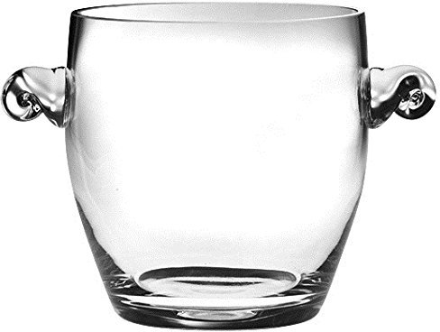 Barski -Glass- Ice Bucket- Wine Cooler - 7.25 H - Glass - with 2 Handles - Clear - Made in Europe