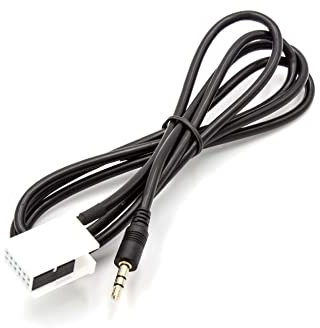 vhbw AUX Audio Adapter Kabel KFZ Radio (120 cm) kompatibel mit Citroen ab Bj. 2005 C8, C6, C5, C3, C2, Berlingo Auto, Autoradio