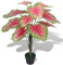 vidaXL Künstliche Caladium-Pflanze mit Topf Kunstpflanze 85 cm Grün und Rot