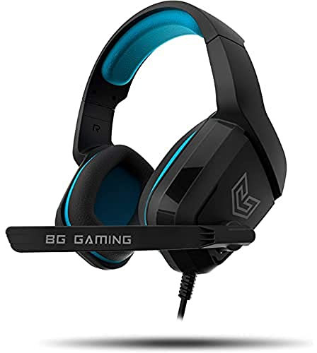 BG Radar - Gehäuse mit Mikrofon, Son Stéréo, Haut-Parleurs de 40 mm, verstellbares Bandeau, biegsames Mikrofon, USB, kompatibler PC, PS4, PS5, XBONE ONE, Nintendo Switch, Noir