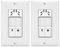 TOPGREENER Dual Tech Humidity Sensor Switch, Infrared PIR Motion & Air Moisture Detection, Bathroom Fan & Light Control, Adjustable Timing, Neutral Wire Required, UL Listed, TDHOS5-2PCS, White 2 Pack