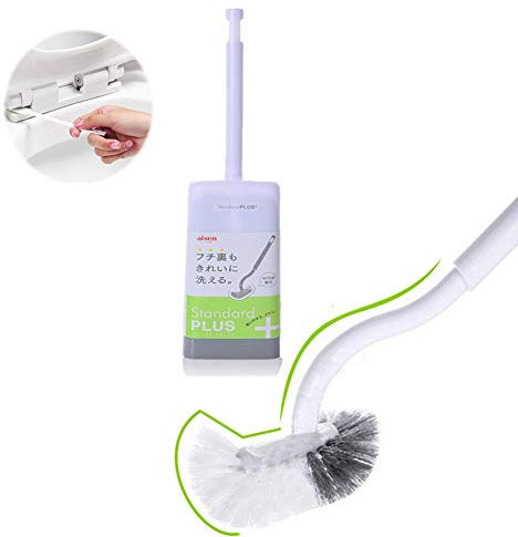 Marbrasse Slim Compact Bathroom Toilet Bowl Brush with Holder for Bathroom Stroage - Toilet Brush Sturdy, Deep Cleaning (1)