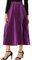 Allegra K Damen Weihnachten Maxi Faltenrock Hohe Taille Plisseerock A-Linie Elastisch Swing Eleganter Rock Lila M