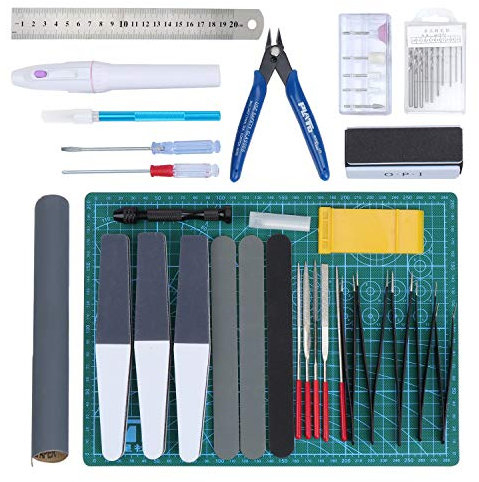 HSEAMALL 33 Pezzi Strumenti Modellismo Gundam Modello Strumenti Kit Modellino Costruzione Modello di Base Riparazione e Fissaggio Hobby Building Craft Set