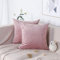 Artscope 2er-Set Dekorativ Kissenbezüge 45 x 45 cm Weicher Samt Reine Farbe Kissenbezug Dekokissen Kissenhülle Set Kissen Fall für Sofa Auto Schlafzimmer Zuhause Dekor (Rosa)