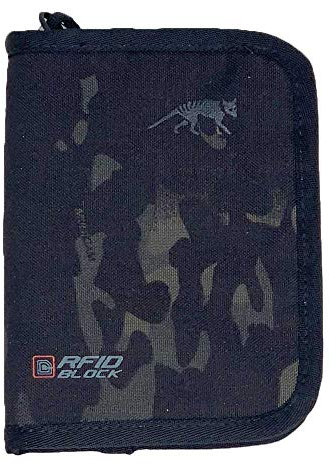 Tasmanian Tiger Geldbeutel TT Wallet RFID B TÜV geprüfte Brieftasche Ausleseschutz Geldbörse NFC Auslesesicher Portemonnaie Kreditkarten-Tasche, Multicam Black