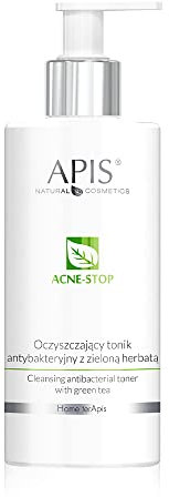 APIS ACNE-STOP Anti-Akne und reinigendes Gesichtswasser mit Grünem Tee | Reinigung der fettigen Akne-Haut | 300 ml