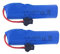 ZYGY 2pcs 3,7V 1200mah lipo batería para DE45 DE42 DE58 DE49 DE57 DE70 RC Coche 1:14 Vehículo Todoterreno, tracción en Las Cuatro Ruedas Carreras de Deriva de Escalada de Alta Velocidad
