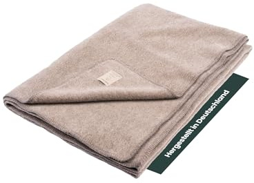 Ritter Decken Karlsbad Schurwolldecke 100 x 150 cm - Mongolgrau | Warme Naturhaardecke aus 100% Merino-Schurwolle, ideal als Wohndecke, Tagesdecke & Sofadecke, weich, Made in Germany