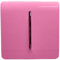 Trendi - Interruptor de luz (1 interruptor, 2 vías, 10 A, cromado), color rosa brillante