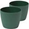 Tymar Blumentopf, 2er-Pack, Runde Form, Übertopf ((2pack) Avocado, ø 10 cm)