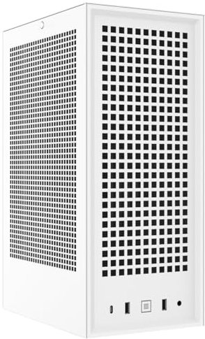 HYTE Revolt 3 Small Form Factor Premium ITX Metal Computer Gaming Case Only, White