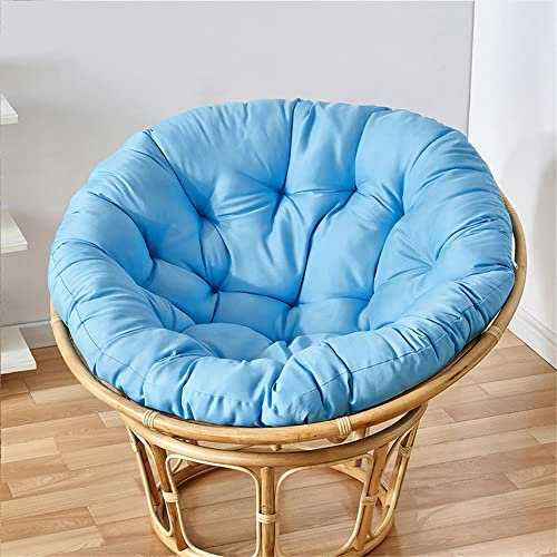 Morbuy Papasansessel Kissen Sitzauflage, Rundes Dicke Stuhlkissen Bequem & Weich Sitzkissen Hängesessel für Indoor Outdoor Garten Stuhlauflage (120x120CM,Himmelblau)