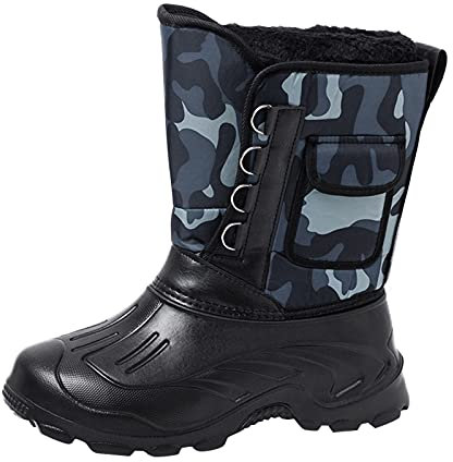 NOAGENJT Stivali Gomma 48 Bassi Scarpe Da Uomo Invernali Fondo Piatto Idrorepellenti E Velluti Caldi Stivali Da Neve Alti Rossi Stivali