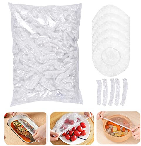Elastische Frischhaltebeutel Newtic 300Pcs Frischhaltefolie Mit Gummizug Dehnbare Frischhaltetaschen Frischhaltekühlschrank Küche Abdeckhauben Für Lebensmittel Reste Früchte Staubschutz