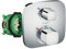 Façade mitigeur thermostatique encastré Hansgrohe EcoStat E chromée avec corps d'encastrement universel iBox