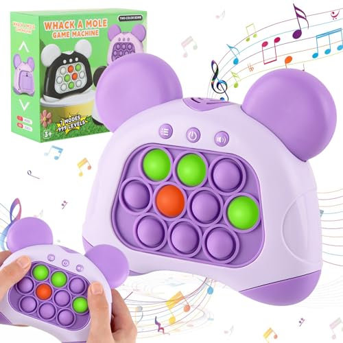 Quick Push Spiel, ZoneYan Pop It Fidget Spielzeug, Puzzle-Spielmaschine, Quick Push Bubble Game, Bubble Sensory Dekompressionsspielkonsolenspielzeug für Jungen, Mädchen, Teenager