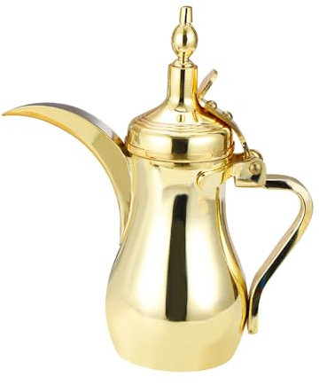 LOVIVER Arabische Kaffeekanne Teekanne Edelstahl Wasserkrug Heiß-Kaltwasser-Flasche Haushalts-Kaffeewärmer Kaffeekaraffe für den Urlaub, 350 ml