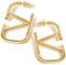V Ohrringe Goldene Damen, Sterling Silber Hypoallergene Vergoldete, Buchstabe V Geometrische Tropfen Gold Hängend Dupes Schmuck Geschenke für Frauen Valentinstag
