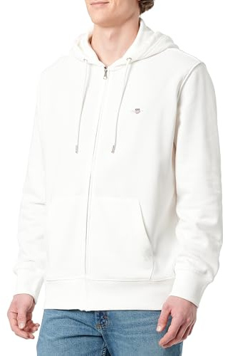 GANT REG Shield Full Zip Hoodie, Eggshell, XL