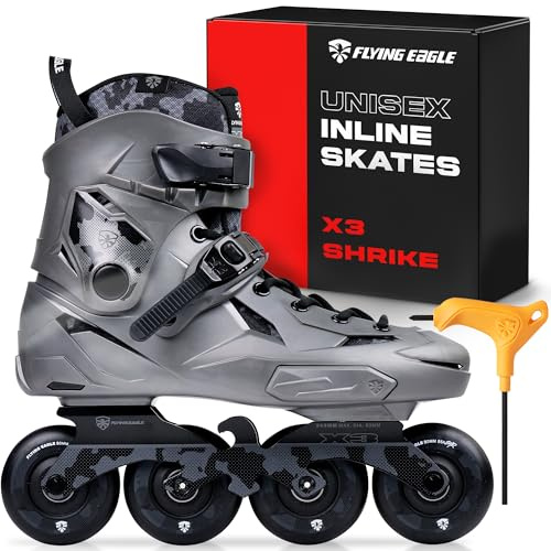 FlyingEagle X3 Shrike - Pattini a rotelle in linea, colore grigio, da uomo, numero 43-44