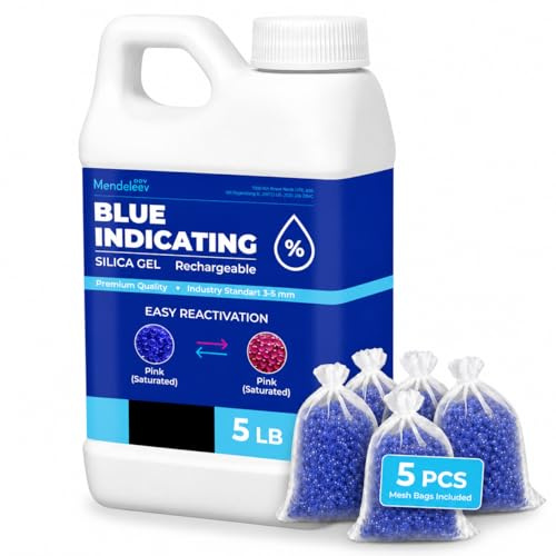 2,3 kg blaue Kieselsäure-Trockenmittelperlen – Indikator-Kieselgel-Perlen, Trocknungs-Silika-Perlen, wiederverwendbar, Kieselgel, Trockenmittel, Luftentfeuchter