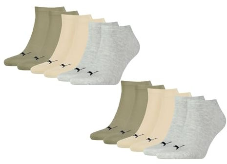 PUMA unisex Sneaker Socken Kurzsocken Sportsocken 3 Paar, Farbe:Mehrfarbig, Menge:3 Paar (1x 3er Pack), Größe:43-46, Artikel:-092 neutral combo