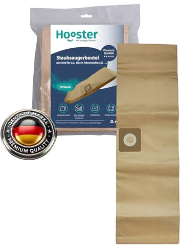 10 Staubsaugerbeutel für Bosch AdvancedVac 20 Nass- und Trockensauger | inkl. Microfilter