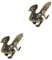 STOBAZA Phoenix Figur 2 STK Ornamente Phönix-skulptur Chinesische Phoenix-Statue Tierhandwerk- Messing-Phoenix-Ornament Phoenix-skulptur Messing-phönix- Dekorative Versorgung Legierung