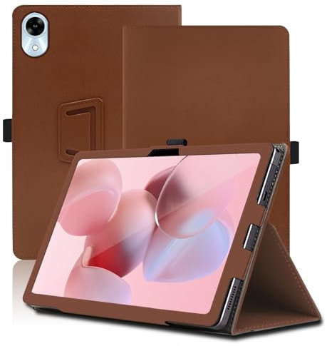 Funda para UMIDIGI G9 Tab 11 Pulgadas, UMIDIGI G9 Tab Tablet Funda, Funda Protectora Plegable con Soporte para Lápiz y Correa para la Muñeca, Protección Total. (Marrón)
