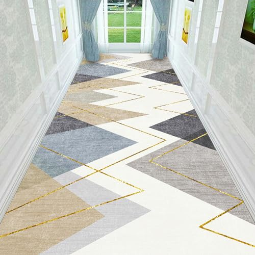 Teppich, Küche, Flur, Treppe, schmaler Läufer, Teppich, für Flur, Küche, Schlafzimmer, Teppich, verblasst Nicht, Boden, rutschfeste Matten, Rutschfester Teppich, Läufer,1.4m x 5m