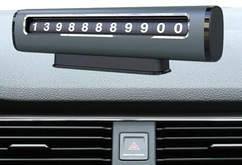 d'immatriculation de parking de voiture, panneau de numéro de téléphone cachable, décoration de tableau de bord, d'immatriculation de téléphone, panneau d'arrêt temporaire pour numéro de