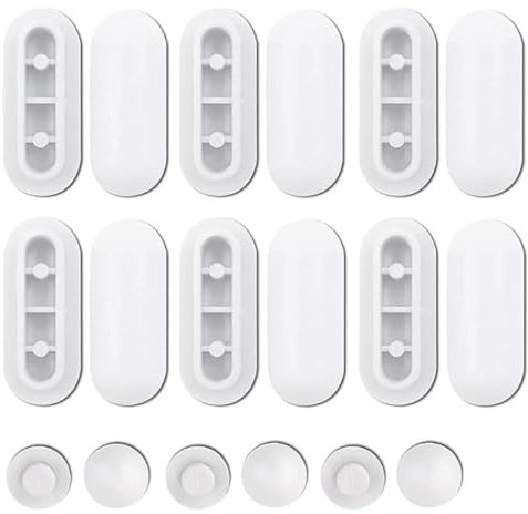 ZORTVUL 18 Stücke WC Sitzdeckelpuffer WC Sitzpuff Auflagestopfen für Toilettensitz Abstandhalter für WC Brille Dämpfer WC-Sitz Stoßstange 12 Ringpuffer und 6 Deckelpuffer für Zuhause Büro Hotel