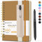 DWIYITTN Notizbuch A5 Liniert, Hardcover Spiralbindung 80 Blatt /160 Seiten Notizbuch mit Stift & Kunstleder-Stifthalter Collegeblock Notizblock für Arbeit Büro Schule 14,5 x 21cm 80 g/m² -Khaki