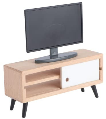 VICASKY 1satz Mini Fernseher Mit Tv Möbeln Teiliges Zubehör Für Kreative Dekoration Miniatur Tv Spielzeug Für Fördert Die Fantasie Und Kunst Im Kinderzimmer