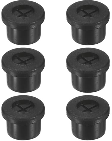 M METERXITY Rubber Grommets for Wiring 12mm Double-Sided Black 6 Pack | Desk Grommet,Cable Cord Grommet,Desk Hole Cover,Flexible,for Cables/Wires Through Protection Cable Grommet