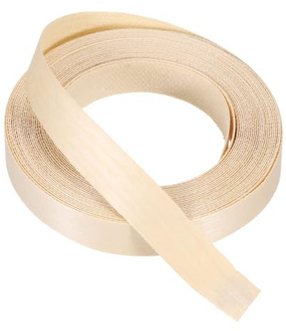 PATIKIL Cinta de borde de roble blanco, 3/4 pulgadas x 25 pies Cinta de chapa de madera preencolada flexible para borde de contrachapado con adhesivo termofusible para restauración muebles
