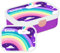 Mepal Personalisierte Brotdose mit Namen - Bento Lunchbox für Kinder - Regenbogen - Geeignet für bis zu 4 Butterbrote - BPA-frei & Spülmaschinenfest - 750 ml - Lila Regenbogen