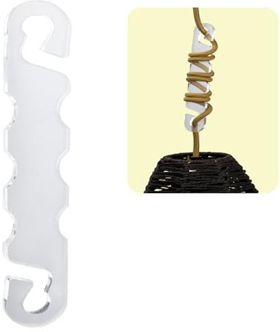 QuirkLz Kabelkürzer für Pendelleuchte | Hängelampenpenkabel kürzen ohne Schneiden oder Knoten | Kabellängenanpassung bis 1m | aus transparentem Acrylglas (1 Stück)