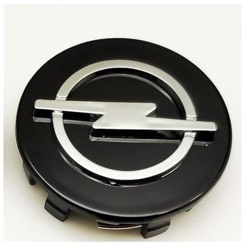 DCZBYCJ 4 Stück Auto Nabendeckel für Opel Astra Zafira Corsa Mokka 60MM, Nabendeckel Hochwertigem ABS Staubdicht Radzierblende Radmitte Emblem Zubehör