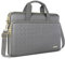 DOMISO Custodia PC Portatile Borsa Tracolla 17,3 Pollici,Impermeabile Borsa Messenger per Porta Laptop Computer Abbinato con Cerniera Oro Compatibile con 17,3 HP ASUS Dell Microsoft，Grigio