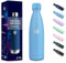 Gourde, 750 ml Sans BPA, Gourde Isotherme, Isolation Sous Vide à Double Paroi, Bouteille Isotherme, 304 Acier Inoxydable, Gourde Acier Inoxydable pour Cuisine, Salle de Sport, Randonnée - Bleu ciel