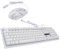 KOMBIUDA Ensemble Clavier et Souris USB Lumineux Ergonomique pour Jeux Clavier Mécanique Cool Optimisé pour Bureau Gaming et Ordinateurs Design Élégant Noir