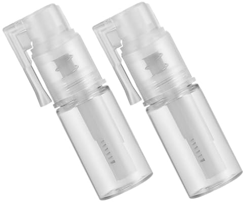 TOPBATHY 2 Pcs Plastic Powder Spray Bottles with Long Nozzle Precise Dispensing Body Powder Spray for Barber and Cosmetic Use Portable for Hair Styling and Medicinal Applications