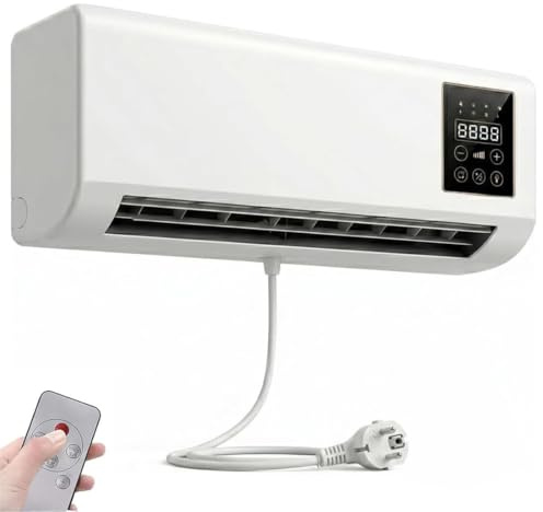 Klimaanlage Tragbar Ventilator, Modernes Designelement für Luftzirkulation, Ganzjähriges Komfort-Accessoire für Zuhause, Ohne Bohren Platzsparend, Kühlung und Heizung (Modell A)