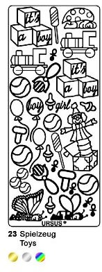 KREATIV STICKER 10x23CM, MOTIV 23, 1ST. GOLD