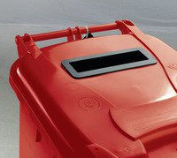 Confidential Waste Wheelie Bin 240 Litre Red 377909