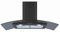 CDA ECP92 Black 377m3/h D – Cooker Hood (377 m3/h, Duct/Recirculation, 60 dB, Black, 2 Bulbs), Halogen