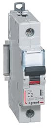 407647 Disjoncteur Unipolaire 2a - 1p Courbe C - 6/10ka - à Vis - Legrand Dx3